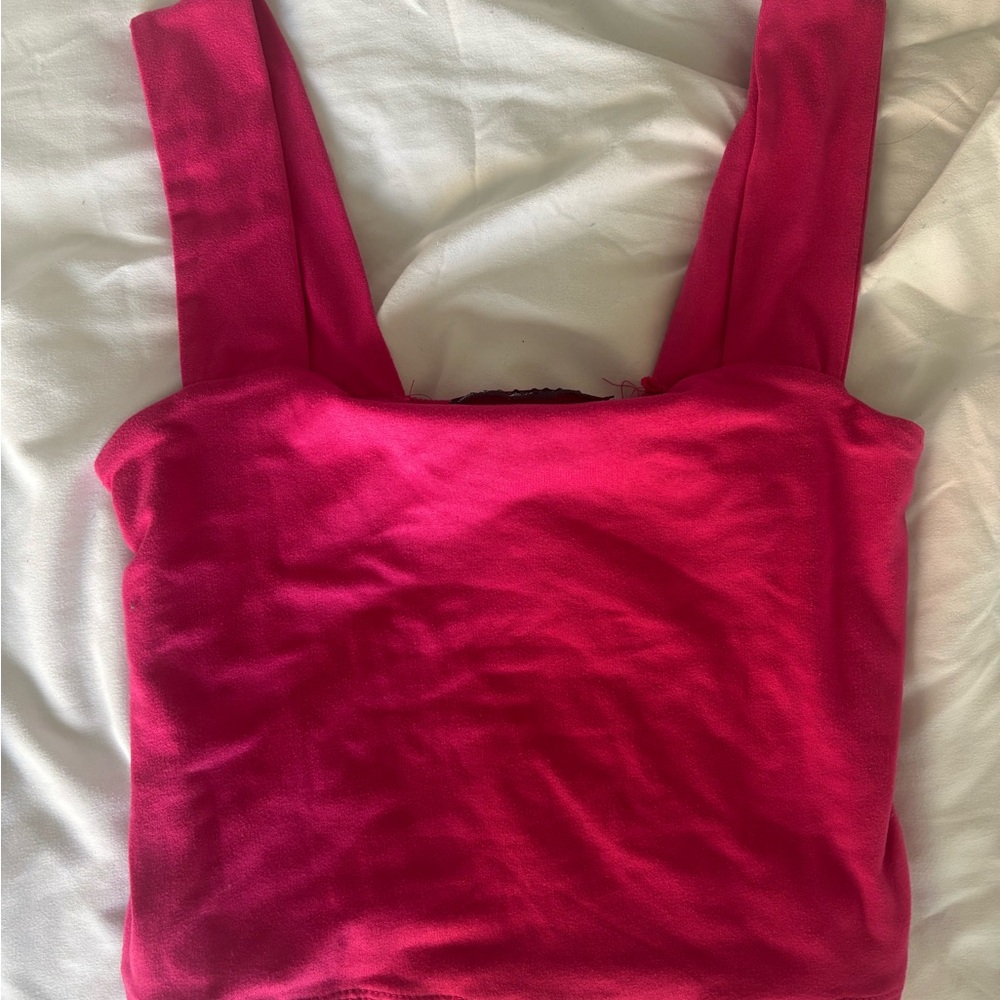 Vibrant Pink Sleeveless Tank Top